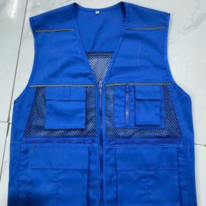 Áo Gile Phản Quang Hàn Quốc Màu Xanh Dương