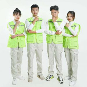 Áo Gile Phản Quang Vải Tất Màu Nõn Chuối