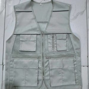 Áo Gile Phản Quang Hàn Quốc Màu Ghi Xám