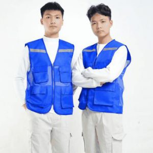 Áo Gile Phản Quang Vải Tất Màu Xanh Bích